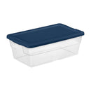 Sterilite 6 Qt. Storage Box - Marine Blue Lid
