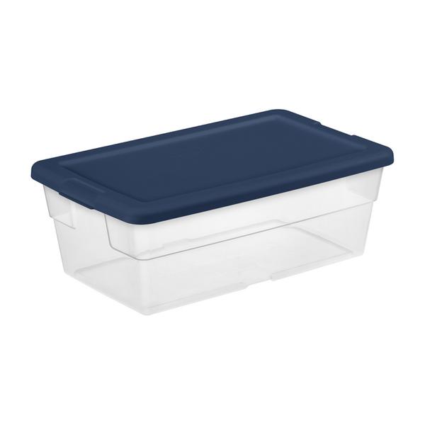 Sterilite 6 Qt. Storage Box - Marine Blue Lid