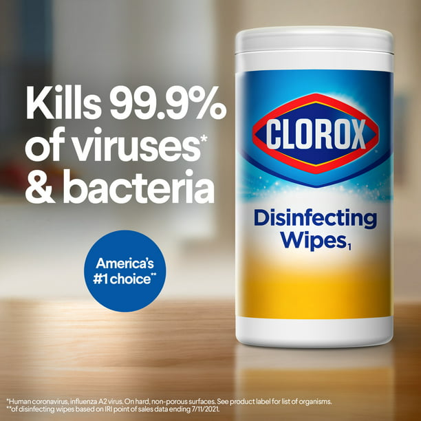 Clorox Disinfecting Wipes, Bleach Free Cleaning Wipes - Crisp Lemon - 75 Count