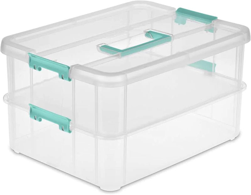 Sterilite Stack & Carry 2 Layer Handle Box