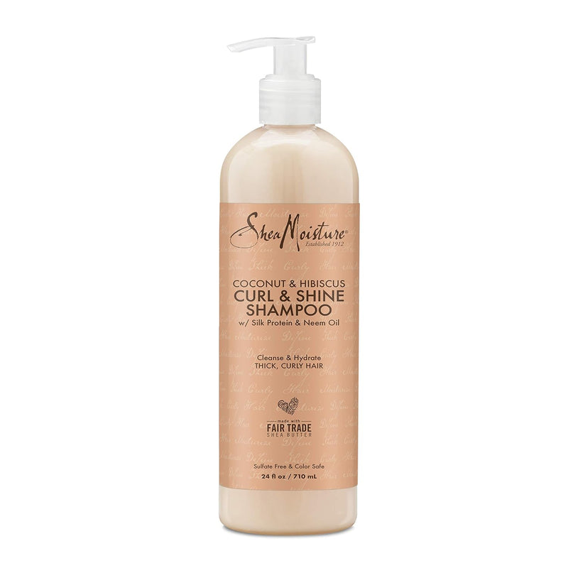 Shea Moisture Coconut & Hibiscus Curl & Shine Shampoo 24 oz Pump