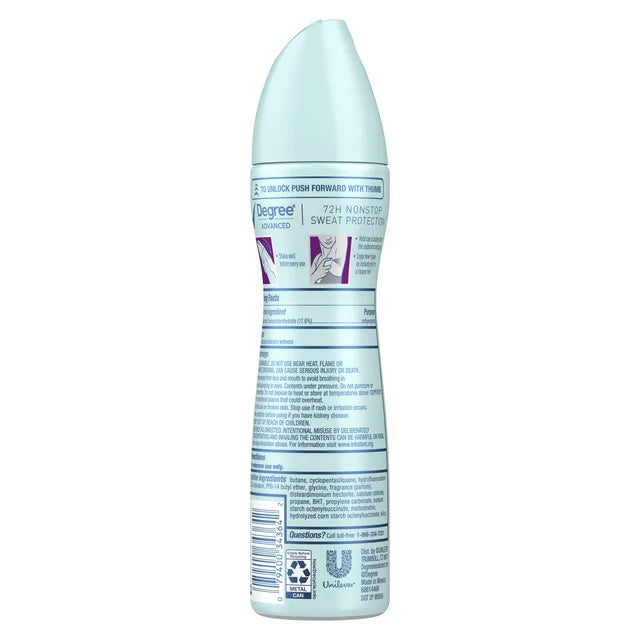Degree Advanced Long Lasting Women's Antiperspirant Deodorant Dry Spray Sexy Intrigue, 3.8 oz