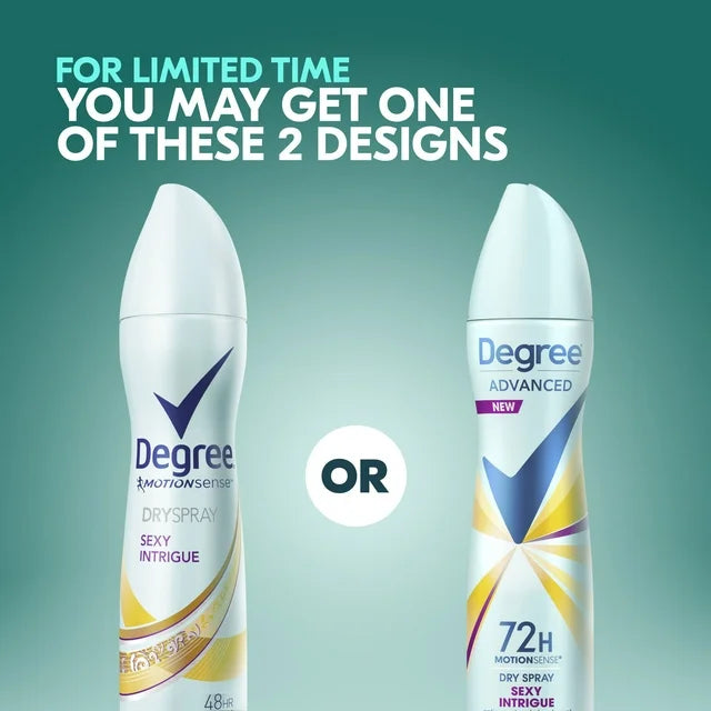 Degree Advanced Long Lasting Women's Antiperspirant Deodorant Dry Spray Sexy Intrigue, 3.8 oz