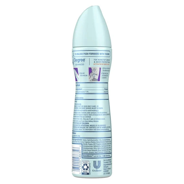 Degree Advanced Women's Antiperspirant Deodorant Dry Spray Lavender & Waterlily, 3.8 oz