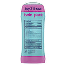 Degree Long Lasting Women's Antiperspirant Deodorant Stick Twin Pack, Sheer Powder, 2.6 oz