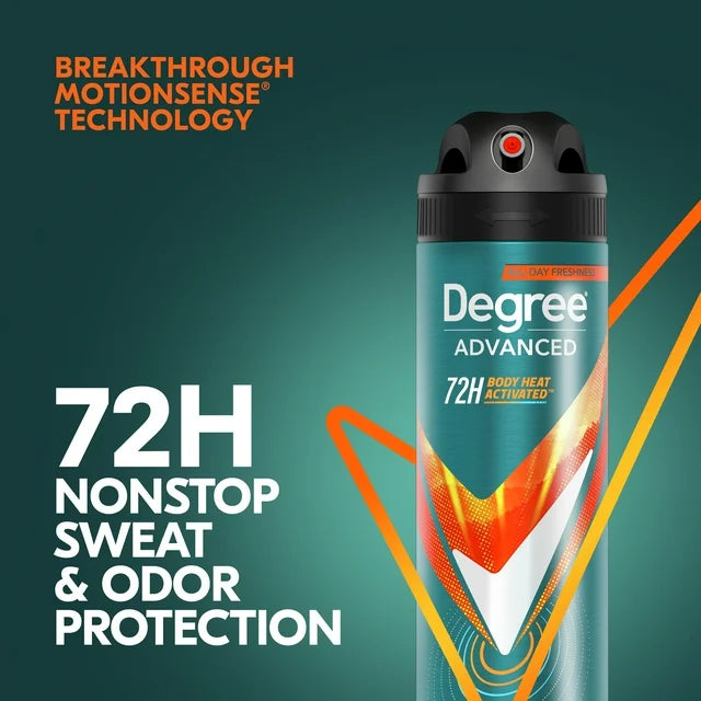 Degree Men Advanced Antiperspirant Deodorant Dry Spray for Men Adventure, 3.8 oz