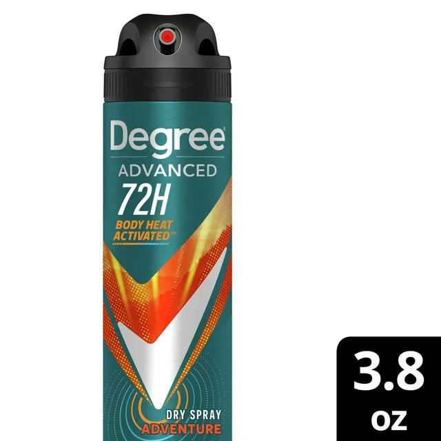 Degree Men Advanced Antiperspirant Deodorant Dry Spray for Men Adventure, 3.8 oz