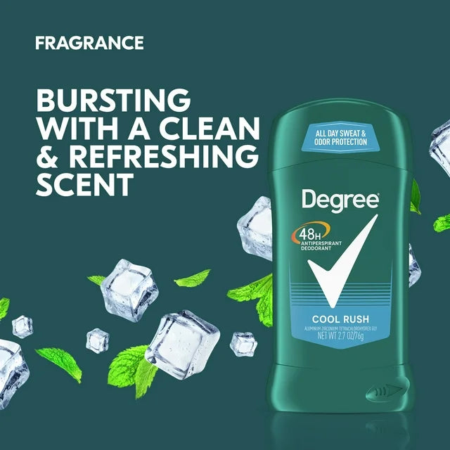 Degree Men Original Antiperspirant Deodorant for Men Cool Rush, 2.7 oz