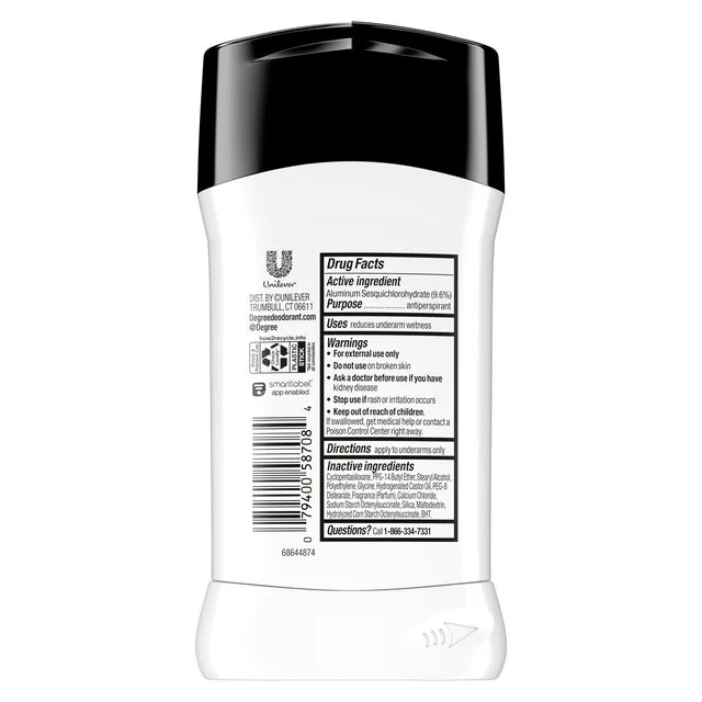 Degree Men UltraClear 72H Men's Antiperspirant Deodorant Stick, 2.7 oz Twin Pack