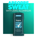 Degree Men Whole Body Deodorant Stick for Men Ocean Rush Scent Aluminum Free, 3 oz