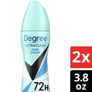 Degree UltraClear Antiperspirant Deodorant Dry Spray Black+White Pure Clean, 3.8 oz 2 Count