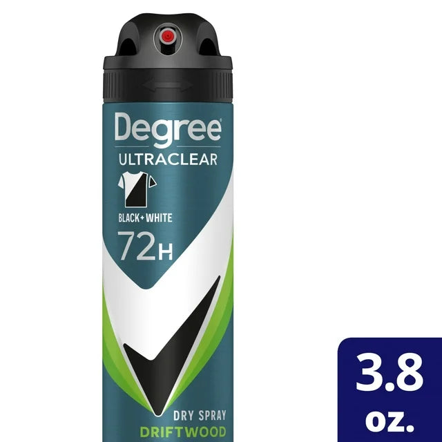 Degree Ultra Clear Long Lasting Antiperspirant Deodorant Dry Spray, Driftwood, 3.8 oz