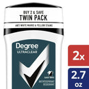 Degree Ultra Clear Long Lasting Antiperspirant Deodorant Stick Twin Pack, Woody, 2.7 oz