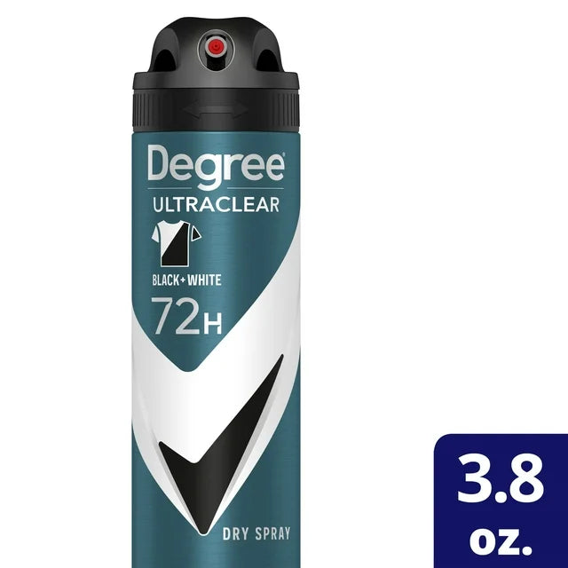 Degree Ultra Clear Long Lasting Men's Antiperspirant Deodorant Dry Spray, Woody, 3.8 oz