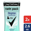 Degree Ultra Clear Long Lasting Women's Antiperspirant Deodorant Stick Twin Pack, Fresh, 2.6 oz