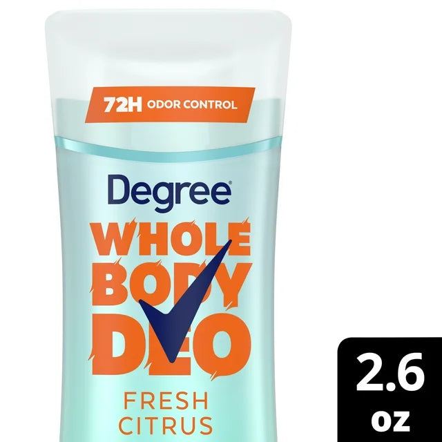 Degree Women Whole Body Deodorant Stick for Women Fresh Citrus Scent Aluminum Free, 2.6 oz