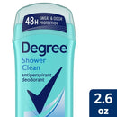 Degree Women's Long Lasting Antiperspirant Deodorant Stick, Shower Clean, 2.6 oz