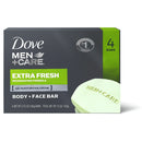 Dove Men+Care Body + Face Bar Invigorating Formula, Extra Fresh, 3.75 oz 4 Bars