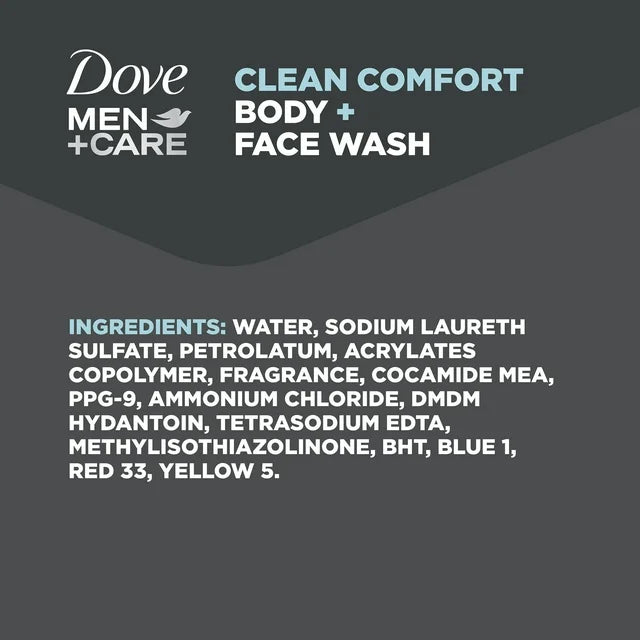 Dove Clean Comfort Micro Moisture Body Wash 18 fl oz (2 Count)