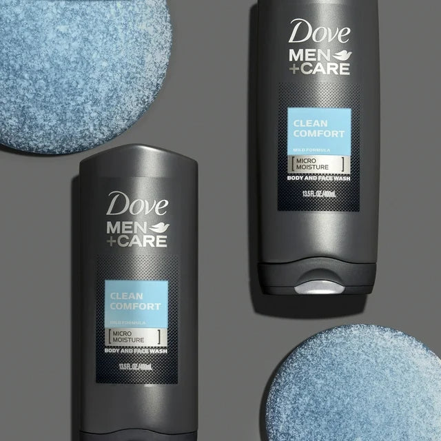 Dove Clean Comfort Micro Moisture Body Wash 18 fl oz (2 Count)