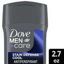 Dove Men+Care Antiperspirant Deodorant Stick for Men Stain Defense Cool, Anti-white Marks, 2.7 oz