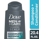 Dove Men+Care Dermacare Scalp Dandruff Defense Shampoo and Conditioner, 20.4 fl oz