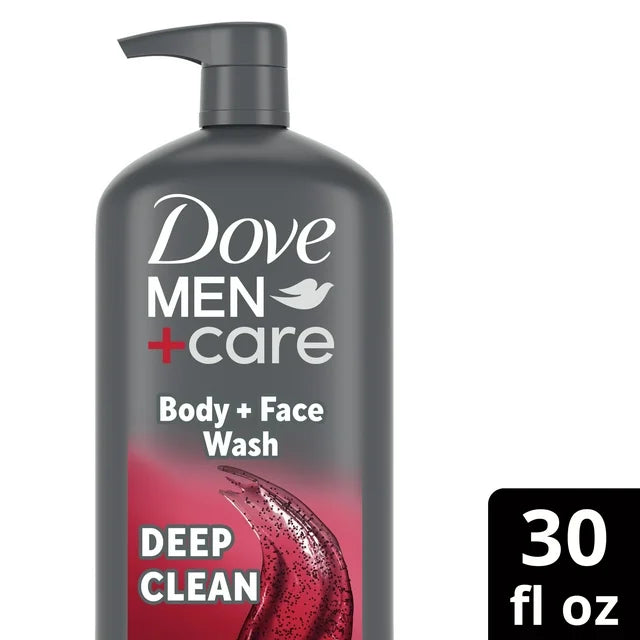 Dove Men+Care Exfoliating Deep Clean Face & Body Wash for Men Citrus + Cedarwood, 30 oz