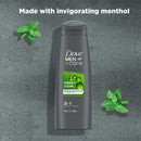 Dove Men+Care Fresh Clean 2-in-1 Shampoo and Conditioner with Caffeine and Menthol, 12 fl oz
