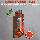 Dove Men+Care Liquid Body Wash for Men Blood Orange + Sage Plant-Based All Skin, 18 oz