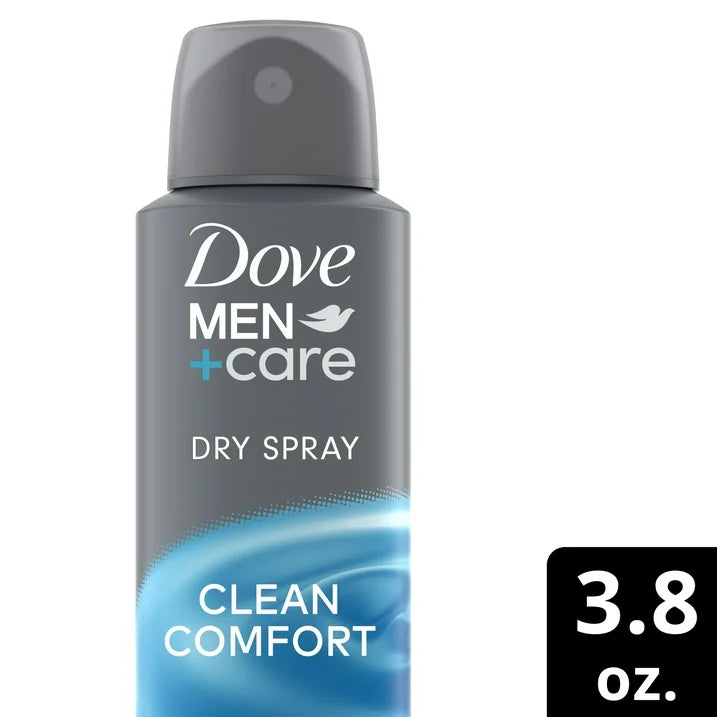 Dove Men+Care Long Lasting Antiperspirant Deodorant Dry Spray, Clean Comfort, 3.8 oz