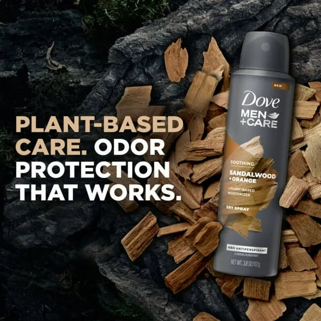 Dove Men+Care Men's Antiperspirant Deodorant Dry Spray, Sandalwood and Orange, 3.8 oz