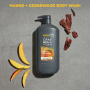 Dove Men+Care Nourishing Face & Body Wash for Men, Rejuvenating Mango + Cedarwood, 30 oz