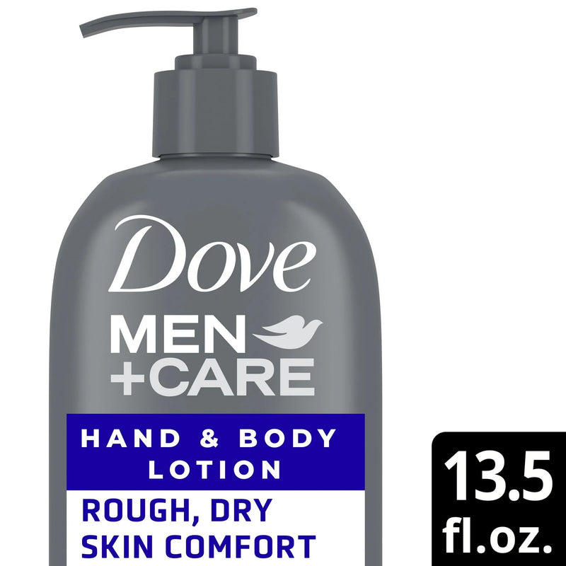 Dove Men+Care Skin Comfort Non Greasy Men's Hand & Body Lotion Dry Skin, Fresh, 13.5 oz