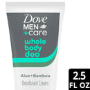 Dove Men +Care Whole Body Deo Cream Men's Deodorant, Bamboo & Aloe 2.5 oz