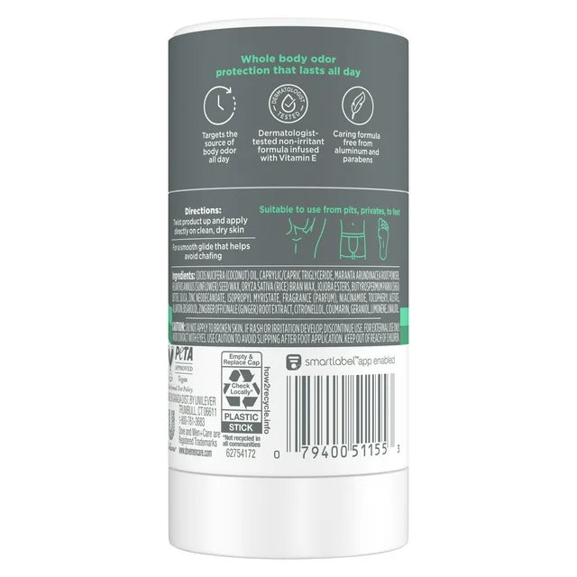 Dove Men +Care Whole Body Deo Stick, Bamboo & Aloe 2.6 oz