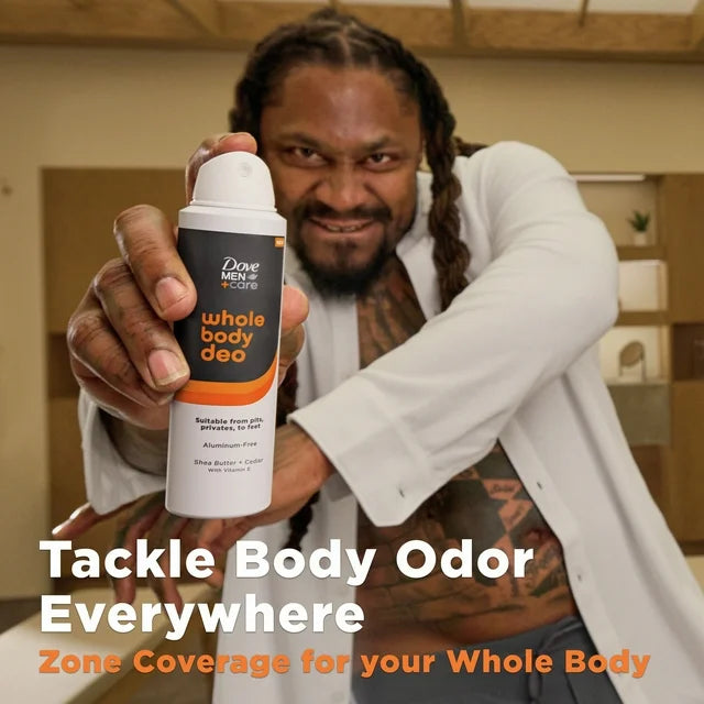 Dove Men +Care Whole Body Deodorant Spray for Men Shea Butter & Cedar, 4 oz