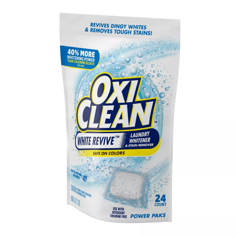 OxiClean White Revive Laundry Whitener + Stain Remover Power Paks - 24ct/21.1oz