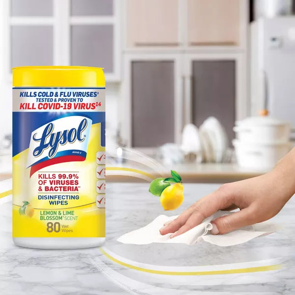 Lysol Lemon and Lime Blossom Disinfecting Wipes 15ct