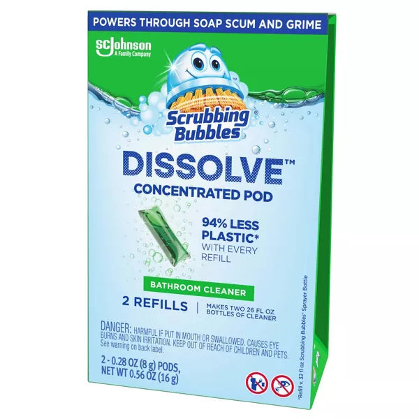 Scrubbing Bubbles Dissolve Bathroom Cleaner Pods Refill - 0.28oz/2ct