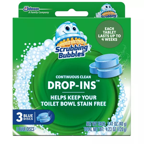 Scrubbing Bubbles Continuous Clean Drop-Ins Toilet Bowl Cleaner 3ct