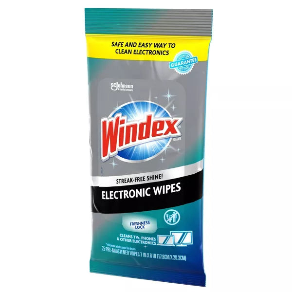 Windex Electronics Wipes Pre-Moistened - 25ct