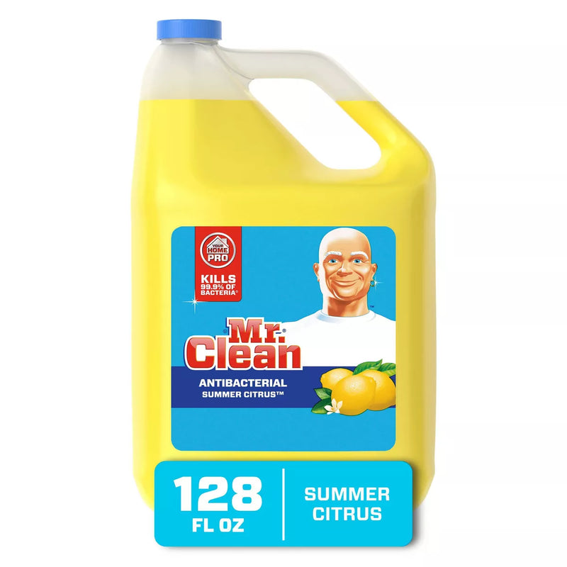 Mr. Clean Summer Citrus Scent Antibacterial Multi Surface All Purpose Cleaner - 128 fl oz