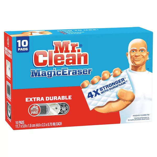 Mr. Clean Extra Durable Scrub Magic Eraser Sponges - 10ct