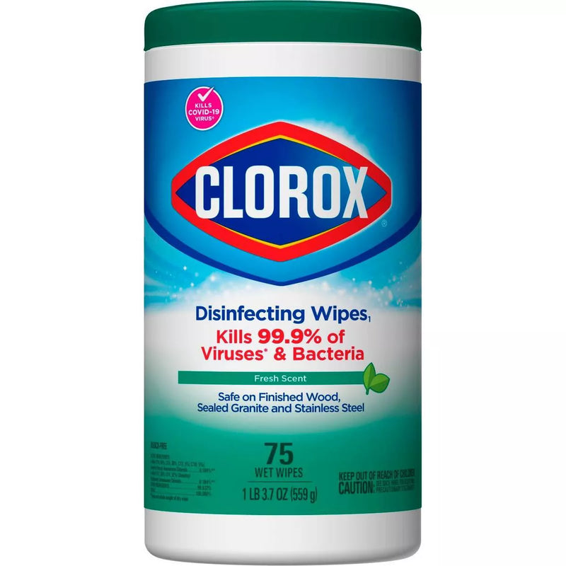 Clorox Fresh Scent Bleach Free Disinfecting Wipes 75 Count