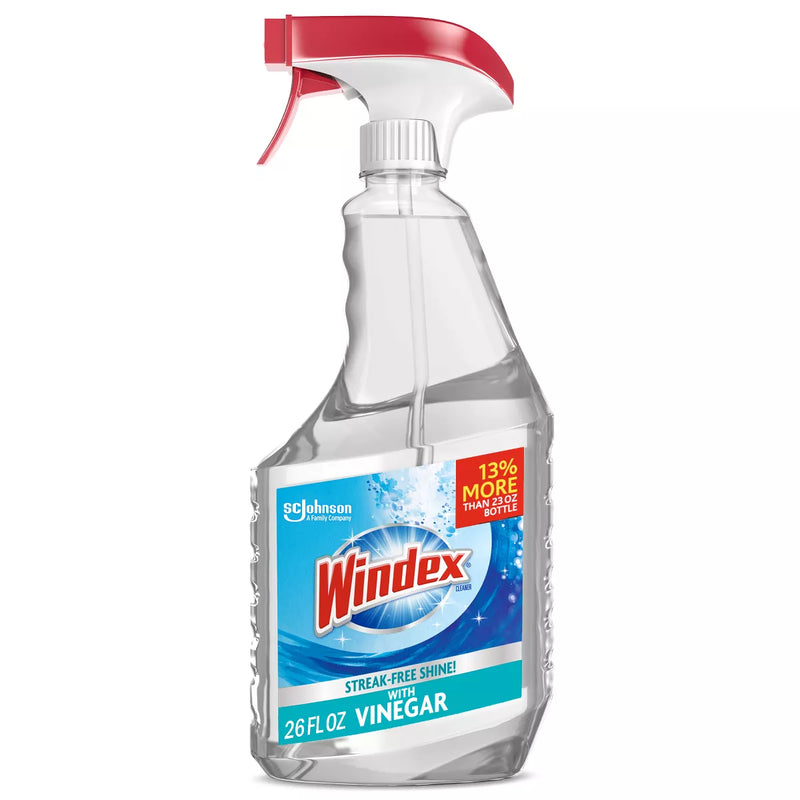 Windex Glass Cleaner Trigger Bottle Vinegar - 26 fl oz