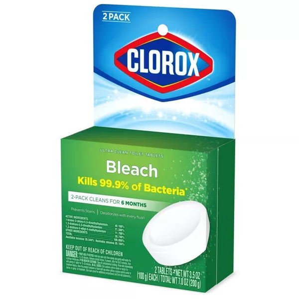 Clorox Ultra Clean Toilet Tablets Bleach - 3.5oz 2ct