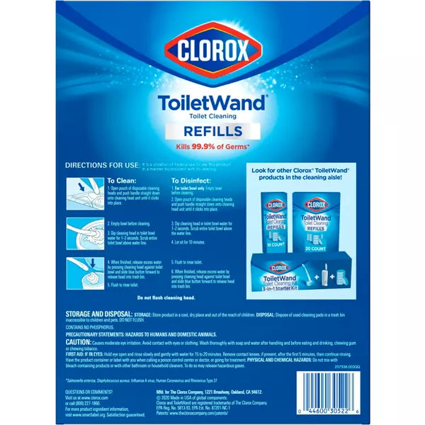 Clorox ToiletWand Disinfecting Refills Disposable Wand Heads - 20ct