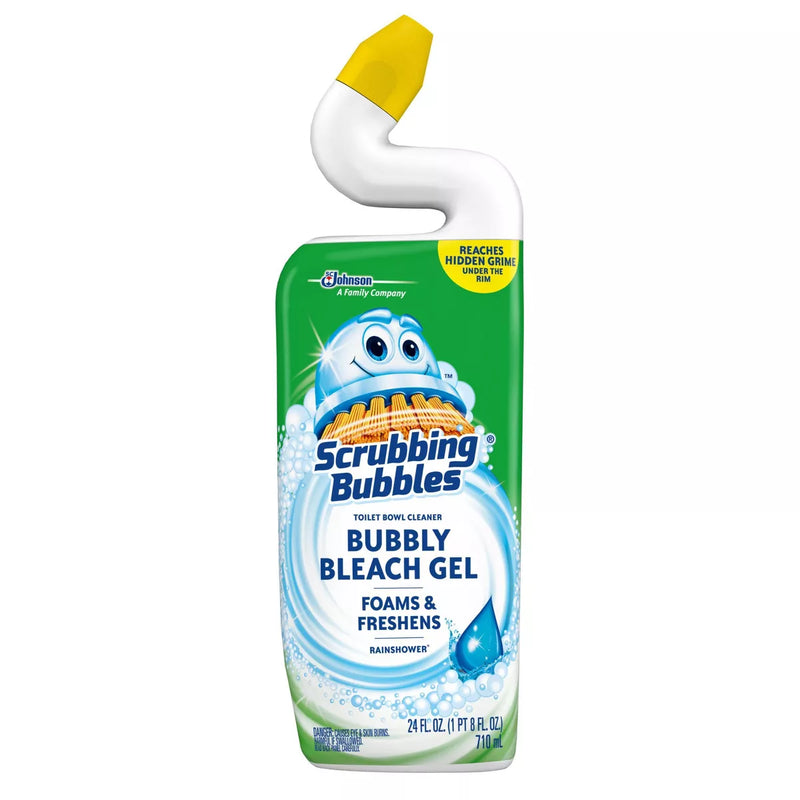 Scrubbing Bubbles Rainshower Scent Bubbly Bleach Gel Toilet Bowl Cleaner - 24oz