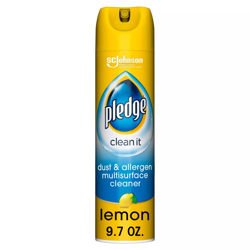 Pledge Lemon Aerosol Dust & Allergen Multisurface Cleaner - 9.7oz