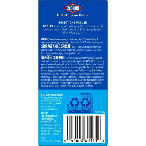 Clorox Refillable Concentrate Spray - Multi-Purpose Cleaner Refill - 2.25 fl oz